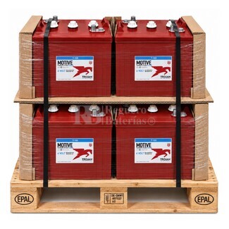 Pack 4 bater�as TROJAN T-105 | 225 Amperios 6 Voltios borne tipo coche AP